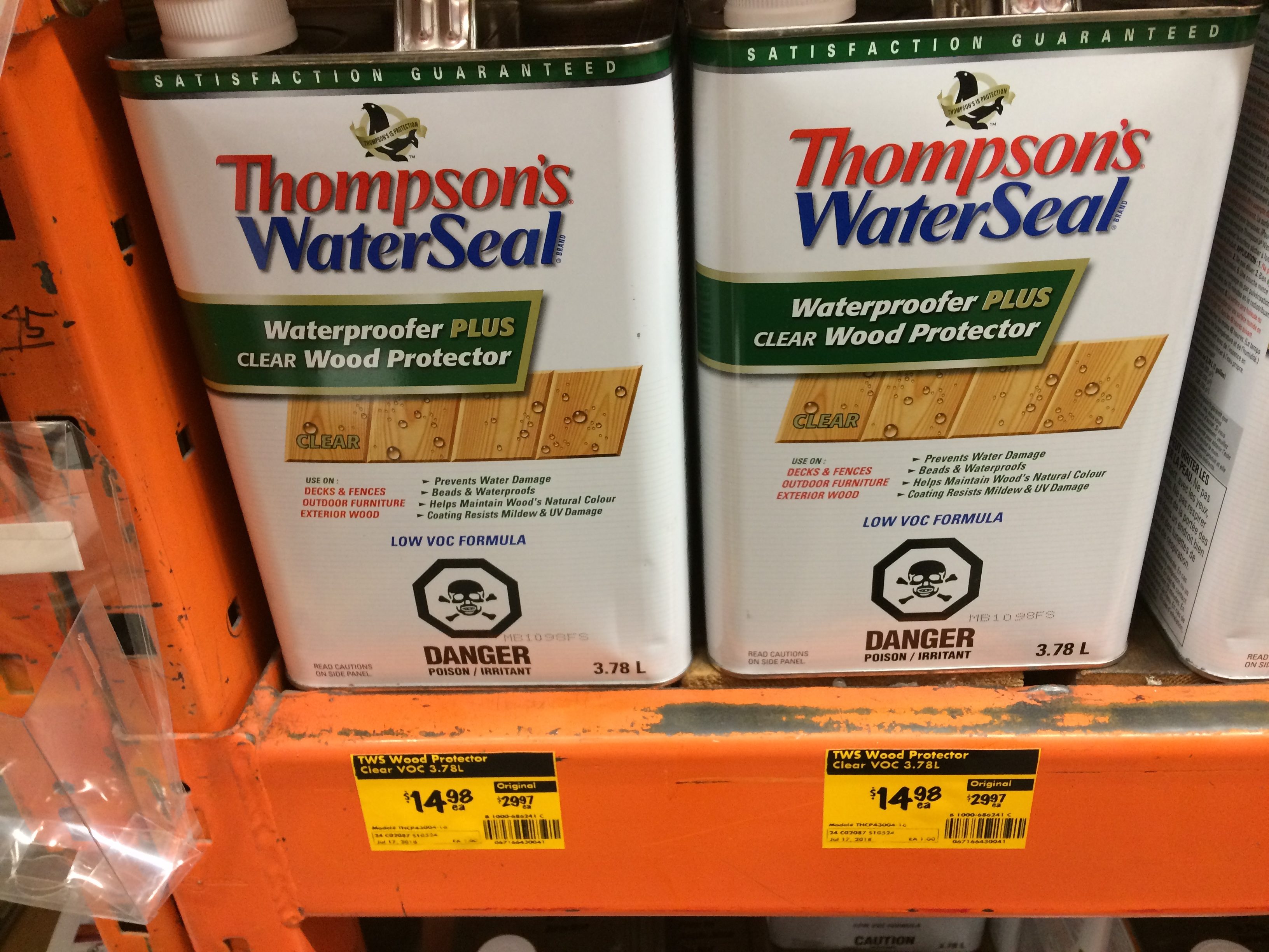 [Home Depot] Thompson’s Waterproofing, Minwax Stains