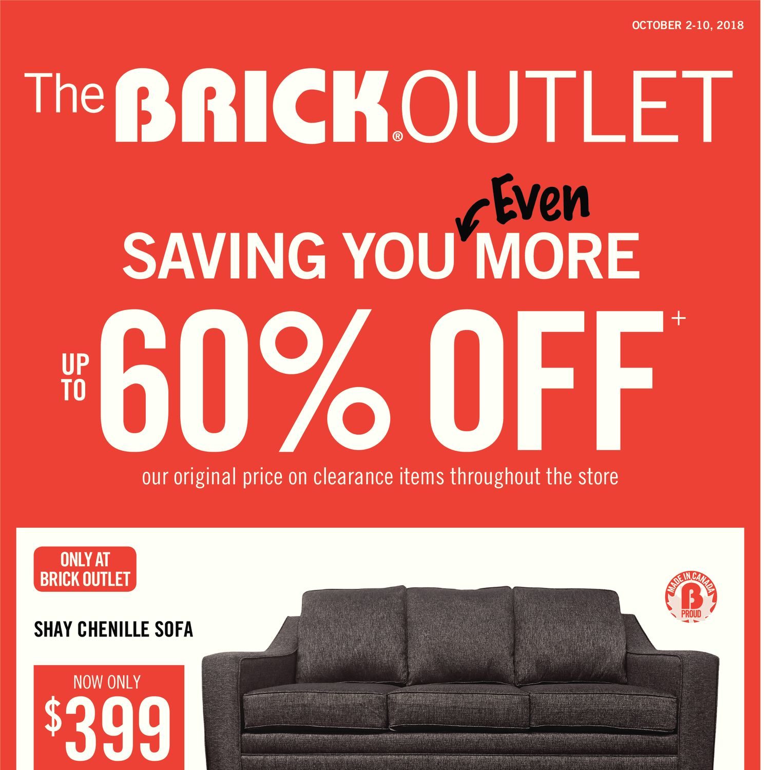 The Brick Weekly Flyer - Outlet - Saving You Even More - Oct 2 – 10 ...