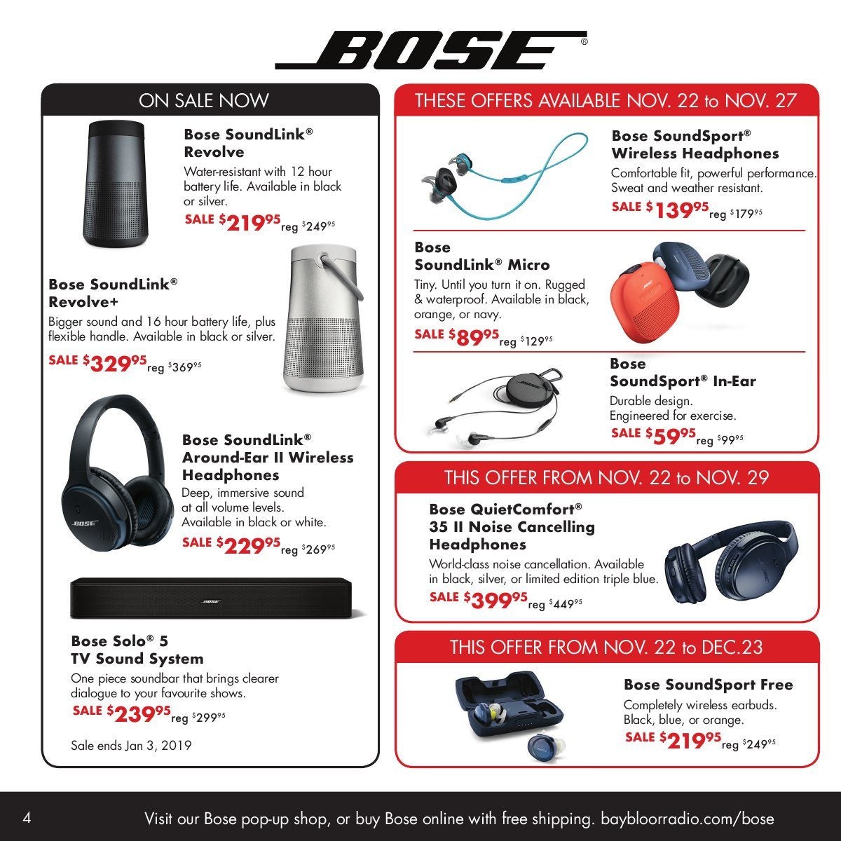 Bose soundbar black sale friday deals 2018