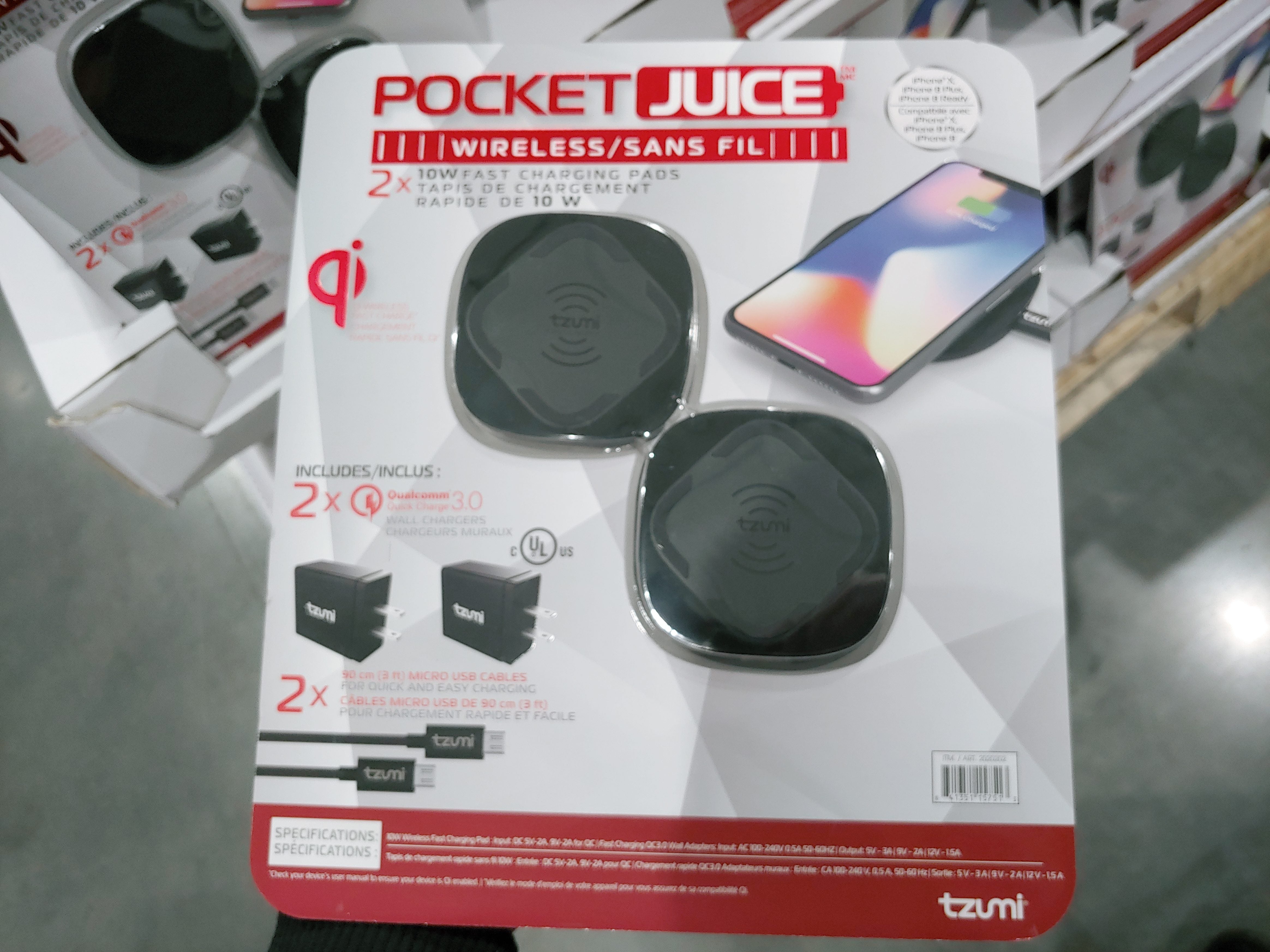 Costco] 2 x Pocket Juice Qi Wireless Fast Charging Pads - $ -   Forums