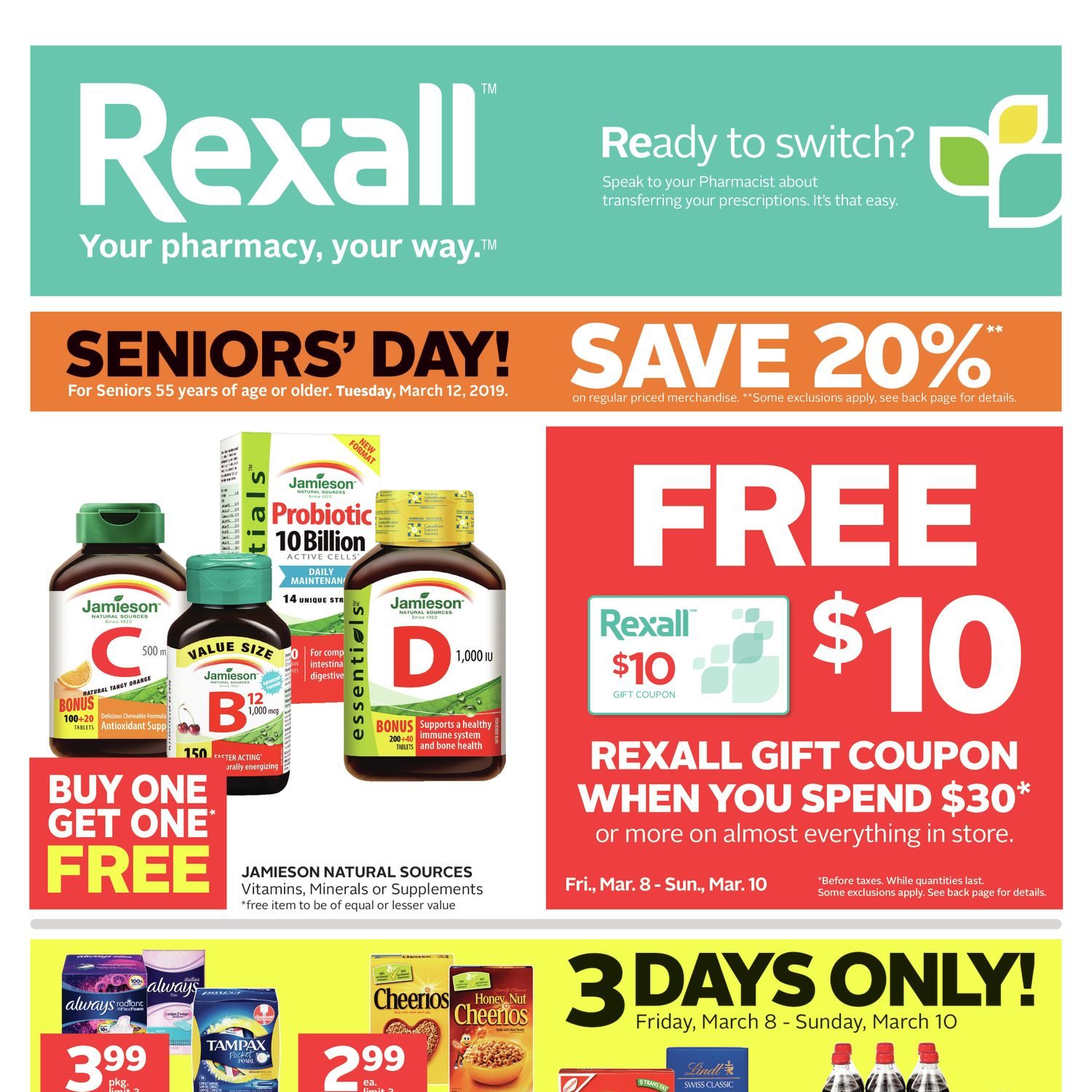 Rexall Weekly Flyer - Weekly Specials - Mar 8 – 14 - RedFlagDeals.com