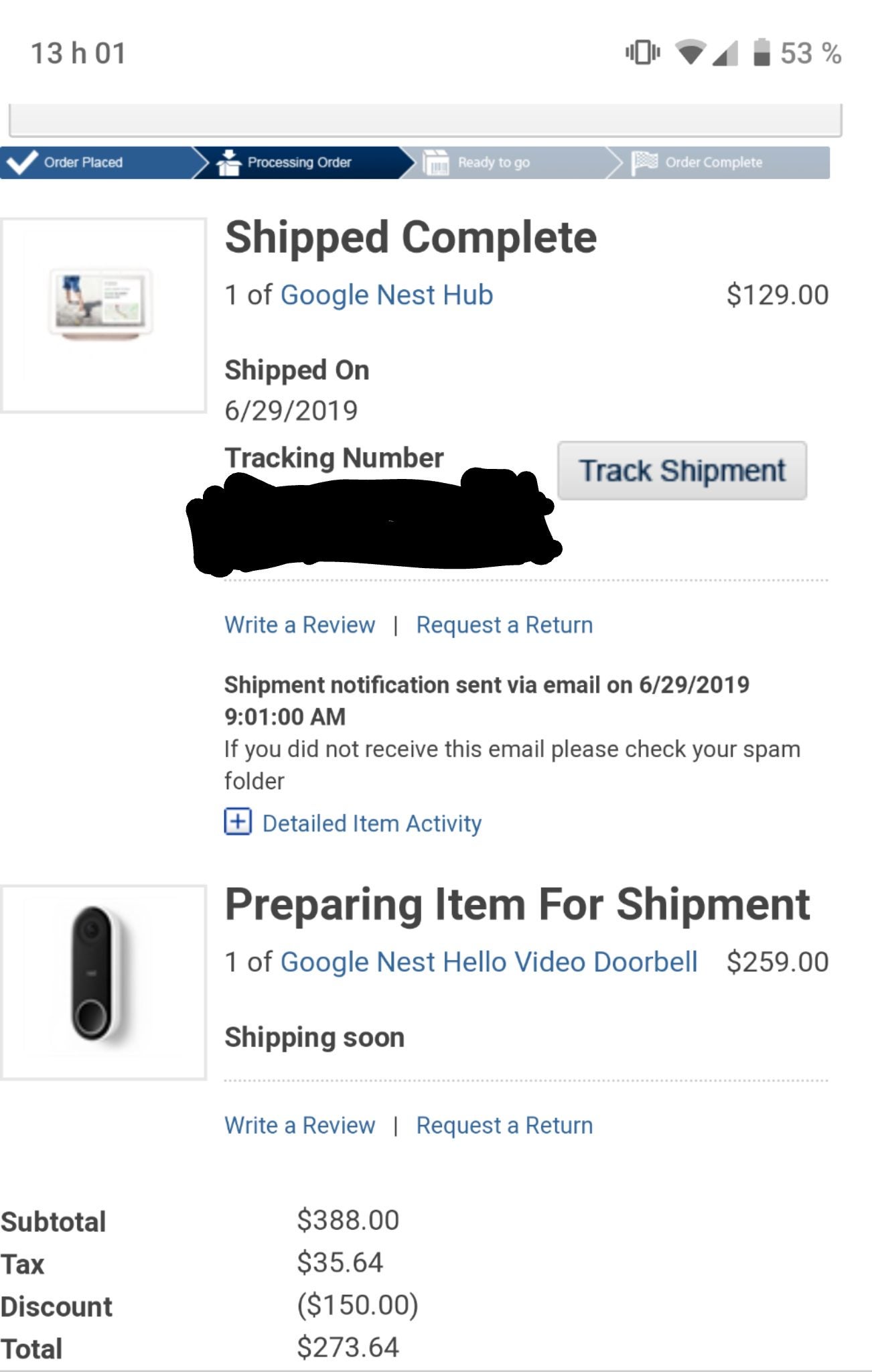[Costco] Google Nest Hub + Hello doorbell bundle 258 (Lowe's 238