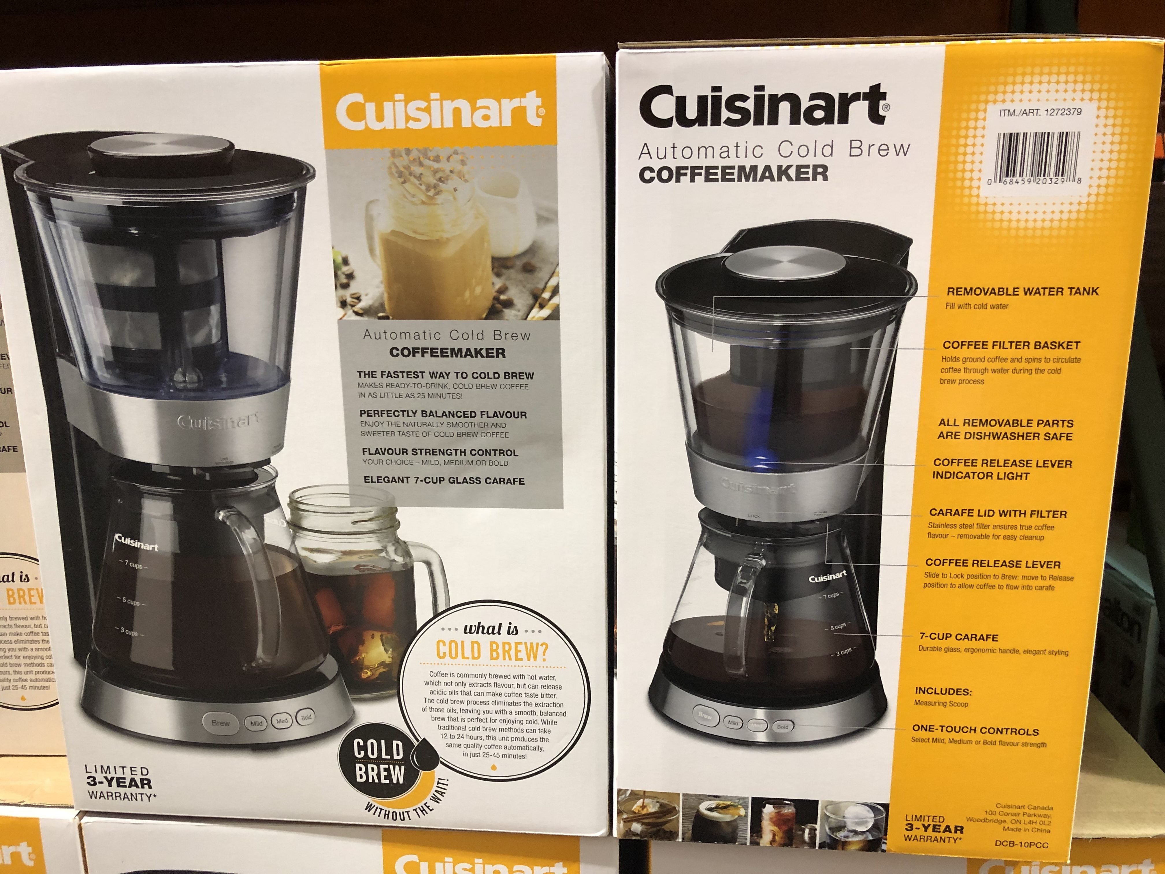 Cuisinart Cold Brew Coffeemaker Glass Carafe Light Silver 7 Cups DCB-10 -  Works