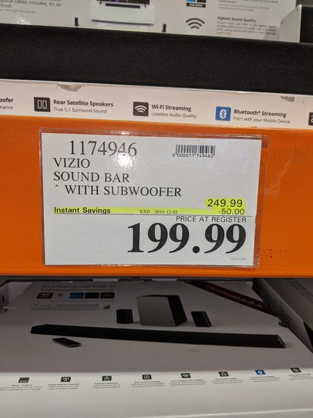 Vizio 3.0 sale soundbar costco