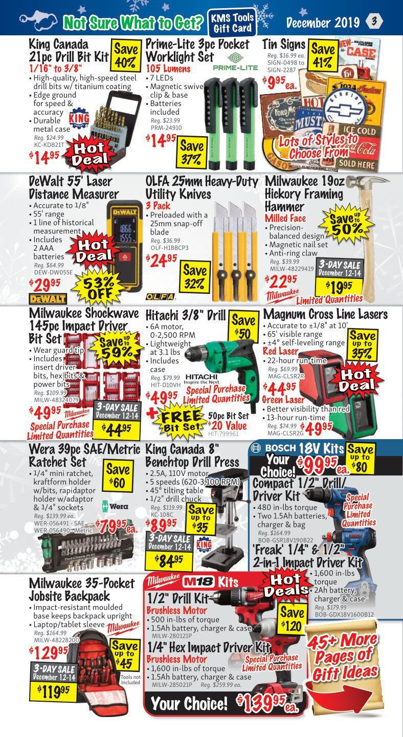 KMS Tools Weekly Flyer - Christmas Sale - Nov 30 – Dec 31 