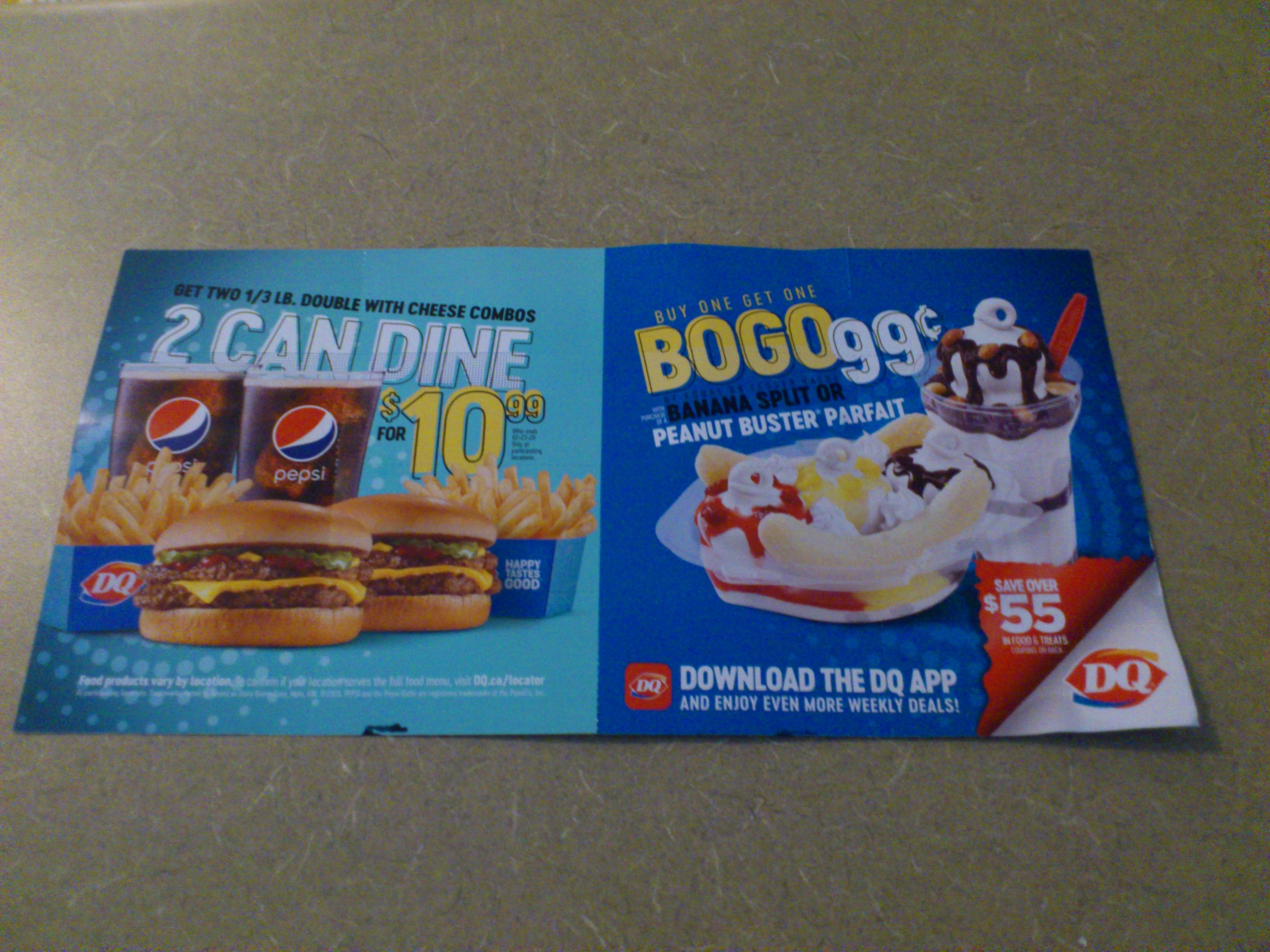 [Dairy Queen] Dairy Queen paper coupon Forums