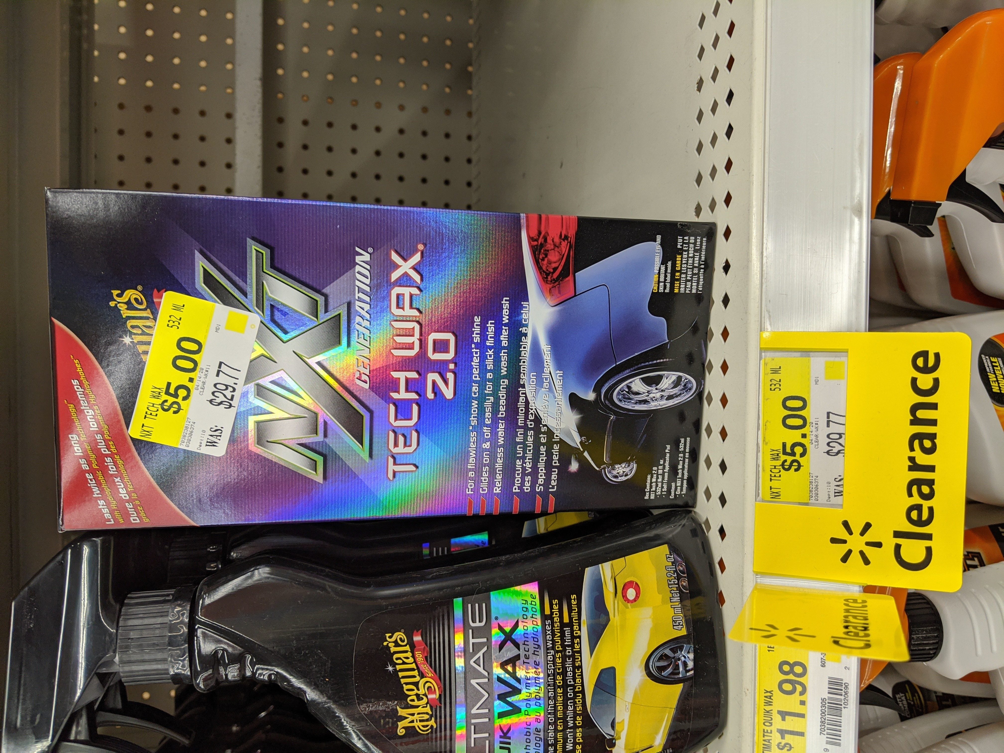 Walmart] Meguiars NXT Generation Tech Wax 2.0 - $5 - RedFlagDeals
