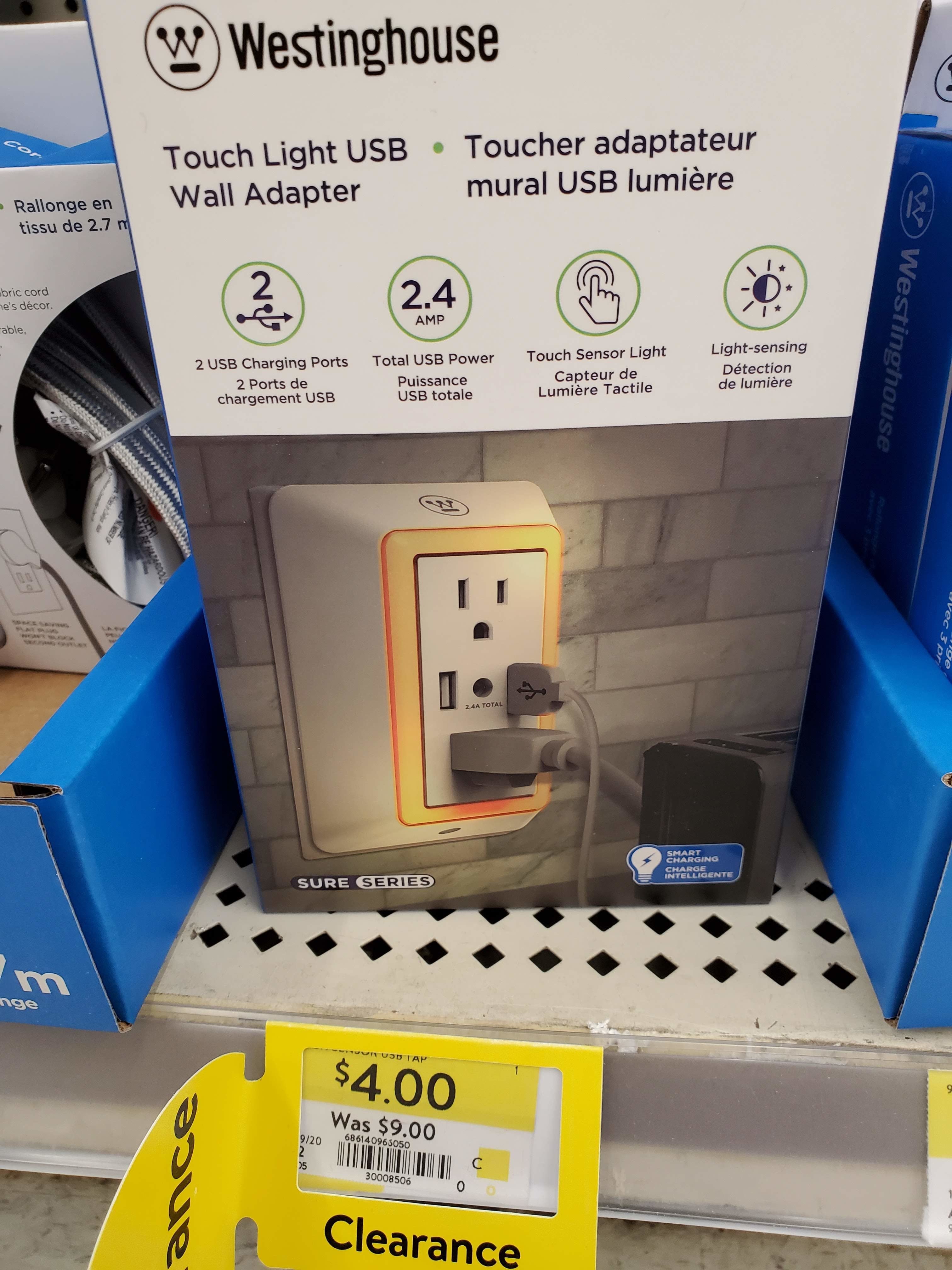 [Walmart] 6 Foot, 3 Outlet, 3 Prong, Flat Plug Extension Cord 3