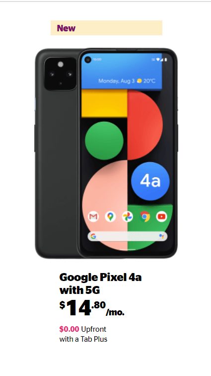 koodo google pixel 4a