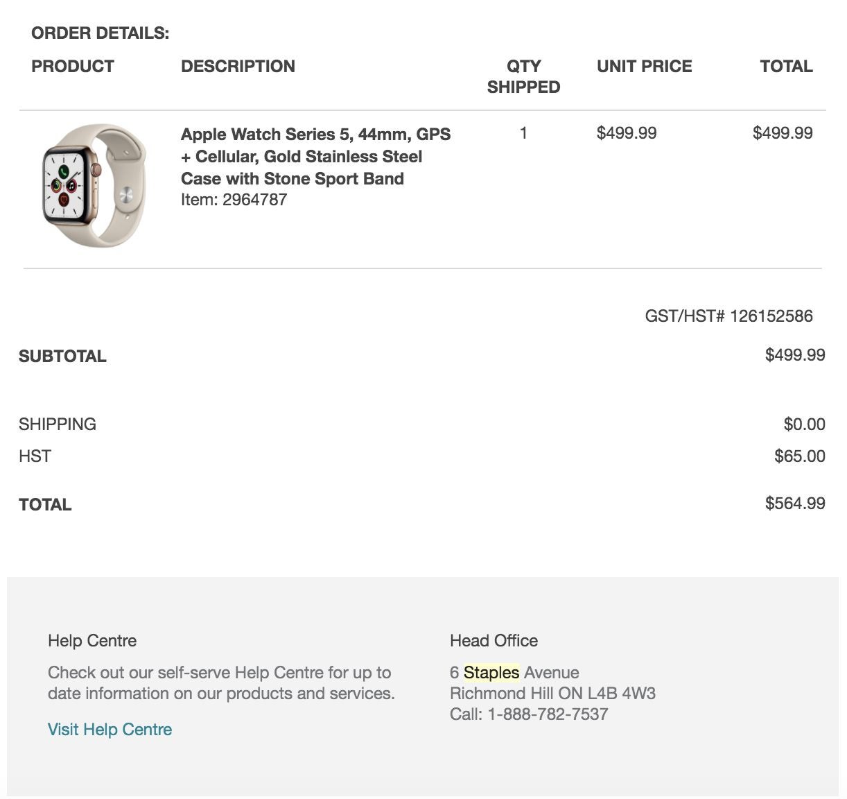 Staples apple sales watch series 3