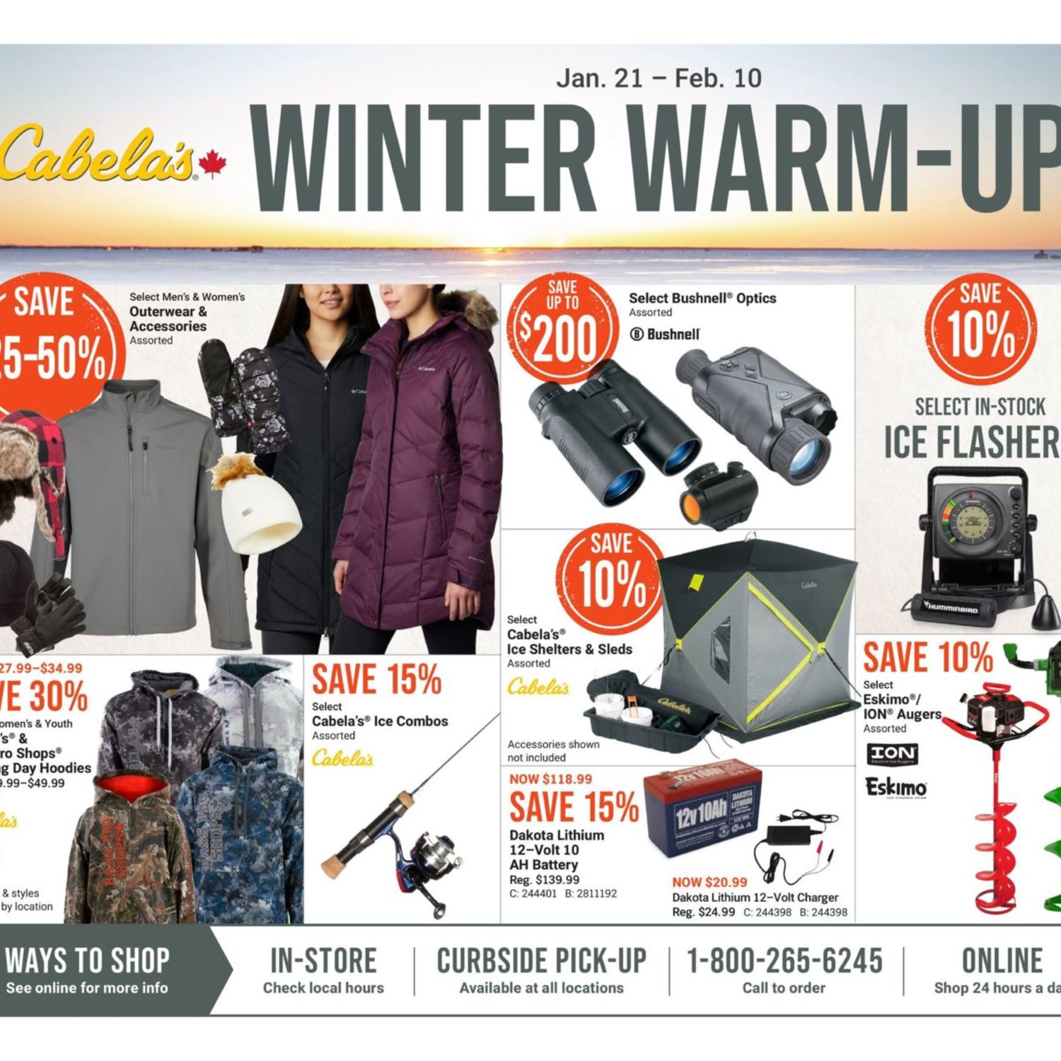 Cabelas Weekly Flyer Winter WarmUp Sale Jan 21 Feb 10