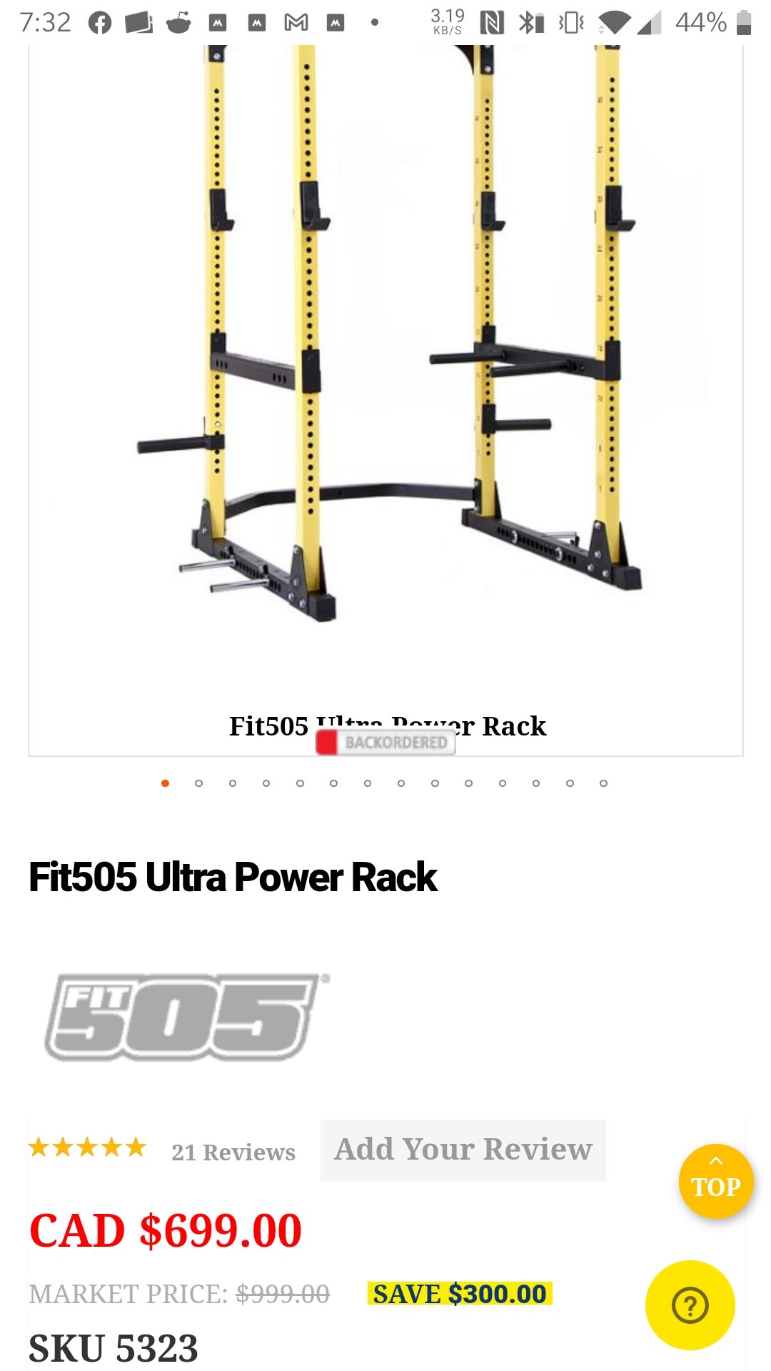 Fit505 power best sale rack canada