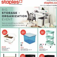 Staples - Weekly Deals - Big Storage & Organization Event Flyer