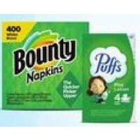 Bounty Napkins, Puffs Plus Lotion Facial Tissue