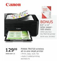 Canon Pixma Tr4720 Wireless All-in-One Inkjet Printer
