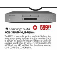 Cambridge Audio CD Player CD-R, CD-RW, WMA