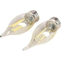 B10 Bent-Tip Dimmable E26 LED Filament Bulbs-40W