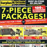 Surplus Furniture - 7-Piece Packages! Flyer