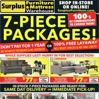 Surplus Furniture - 7-Piece Packages! (Medicine Hat/Lethbridge - AB) Flyer