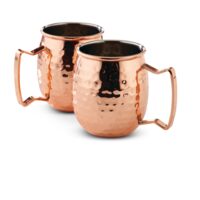 Canvas Moscow Mule Copper-Plated Stainless Steel Mug Set