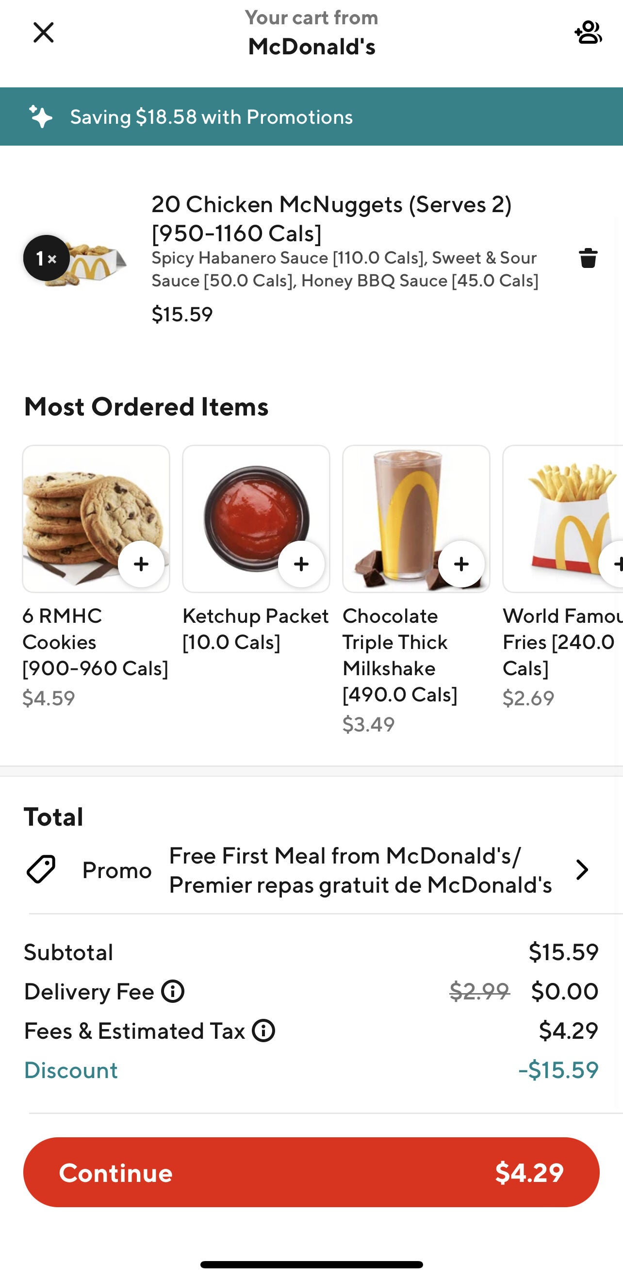 [DoorDash] 1st McDonalds order (up to 20) and Delivery waived, tax and