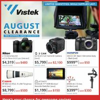 Vistek - August Clearance Sale Flyer