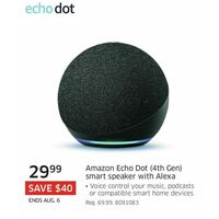 Echo Dot Amazon Echo Dot (4th Gen) Smart Speaker With Alexa