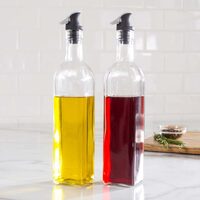 2 Pc. Dripless Glass Oil+ Vinegar Bottle Set