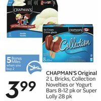 Chapman's Original Bricks, Collection Novelties Or Yogurt Bars Or Super Lolly