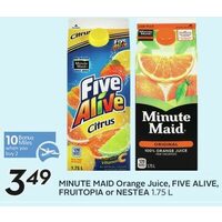 Minute Maid Orange Juice, Five Alive, Fruitopia Or Nestea