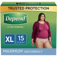 Depend Or Poise Underwear Or Pads