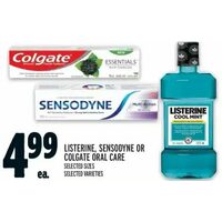 Listerine, Sensodyne or Colgate Oral Care