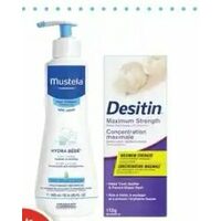 Desitin Diaper Rash Cream or Mustela Baby Toiletries