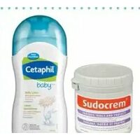Sudocrem Diaper Rash Cream, Burt's Bees Baby or Cetaphil Baby Toiletries