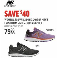 New Balance Women's 680 V7 Running Shoe Or Men's Freshfoam M680 V7 Running Shoe