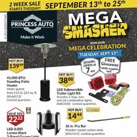 Princess Auto - 2 Week Sale - Mega Smasher Flyer