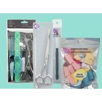 Kit Eyelashes, Nail Implements, Hair Accessories, Makeup Brushes or Sponges