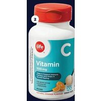 Life Brand Vitamin C Chewable Tablets