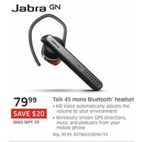 Jabra Talk 45 Mono Bluetooth Headset