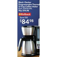 Balck+ Decker Programmable Therma 12-Cup Coffee Maker 