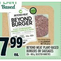 Beyond Meat Plant-Based Burgers or Sausages