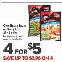 Club House Sauce Or Gravy Mix
