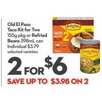 Old El Paso Taco Kit For Two Or Refried Beans