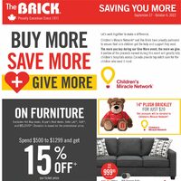 The Brick - Saving You More - Buy More, Save More, Give More (AB/SK/MB) Flyer