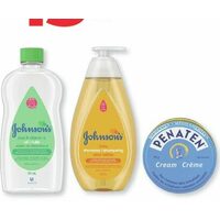 Johnson's Baby Toiletries or Penaten Diaper Rash Cream