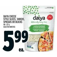 Daiya Cheese Style Slices, Shreds, Spreads Or Blocks