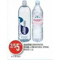 Glaceau Smartwater, Evian Or Fiji Natural Spring Water