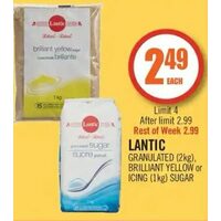 Lantic Granulated, Brilliant Yellow Or Icing Sugar