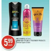 Axe Shampoo, Got2b Hair Styling Or Treatment Products 