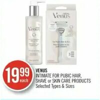 Gillette Venus Intimate For Pubic Hair, Shave Or Skin Care Products